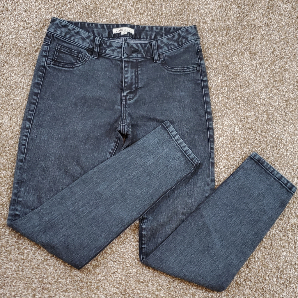 Cabi Black Acid Wash Skinny Jeans 966